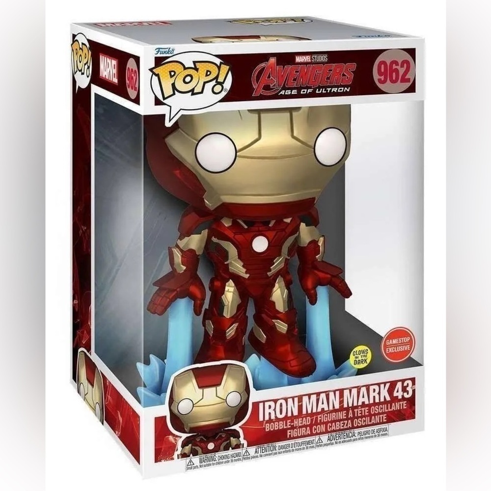 Funko Pop! # 962 Vinyl Marvel - Jumbo Iron Man Mark 43 (Glow In The Dark)
